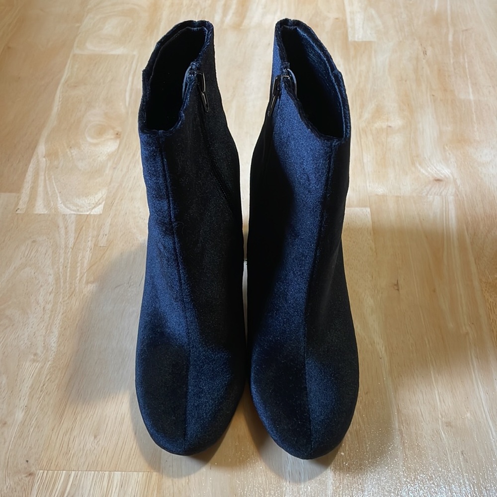 Christian Siriano Payless Velvet Ankle Boots - Black - Picture 3 of 10